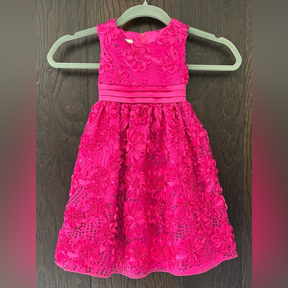 American Princess Pink Sequin/Floral Dress